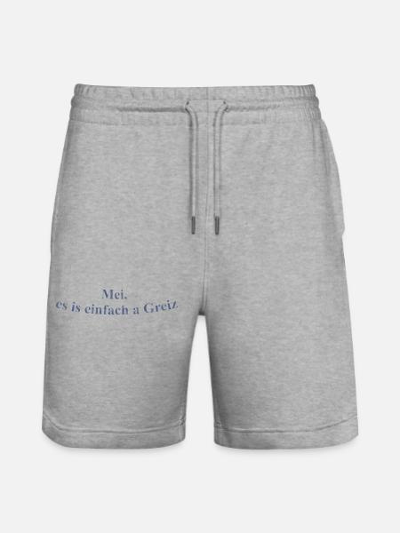 Einfach a Greiz - Stanley/Stella Unisex Bio Joggingshorts Trainer - Grau meliert