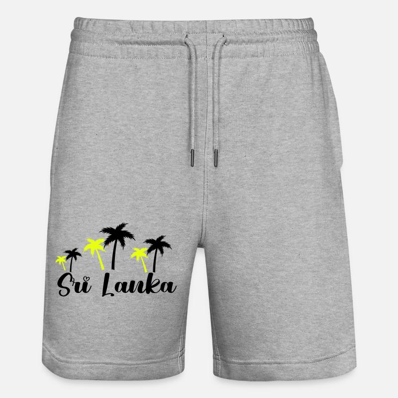 Sri Lanka 1 - Short de jogging bio TRAINER Stanley/Stella unisexe - gris chiné