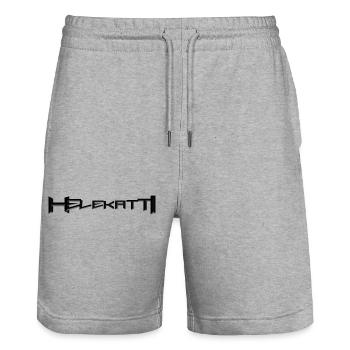 NB-Helekatti 1.0 - Stanley/Stella Trainer Unisex Organic Jogging Shorts - heather grey - Front - Nik (191cm) & Marisol (170cm)