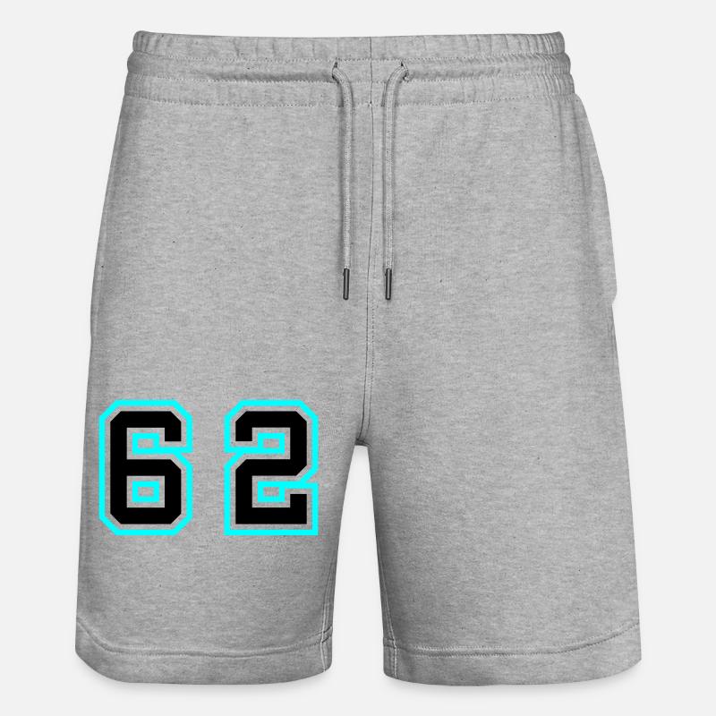 62 Symbole numérique - Short de jogging bio TRAINER Stanley/Stella unisexe - gris chiné