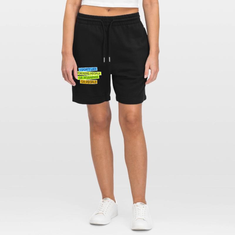 Lustig, ich mag den Morgen oder den Morgen oder die Menschen nicht Stanley/Stella Unisex Bio Joggingshorts Trainer 