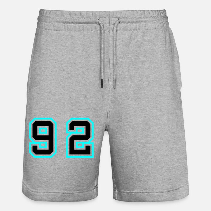 92 Symbole numérique - Short de jogging bio TRAINER Stanley/Stella unisexe - gris chiné