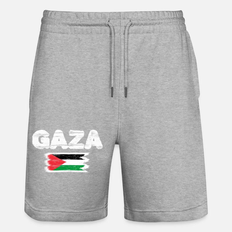 Gaza - Pantaloncini da jogger ecologici unisex Trainer di Stanley/Stella - grigio melange