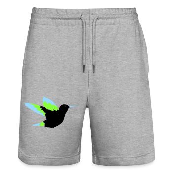 colibri - Short de jogging bio TRAINER Stanley/Stella unisexe - gris chiné - Devant - Nik (191cm) & Marisol (170cm)