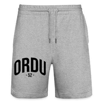 Ordu 52 Turquie Turquie Cadeau Vacances TR Türk - Short de jogging bio TRAINER Stanley/Stella unisexe - gris chiné - Devant - Nik (191cm) & Marisol (170cm)