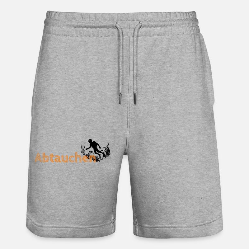 Manchmal will ich einfach abtauchen - Stanley/Stella Unisex Bio Joggingshorts Trainer - Grau meliert