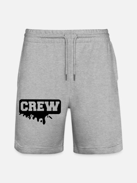crew - Stanley/Stella Trainer Unisex Organic Jogging Shorts - heather grey