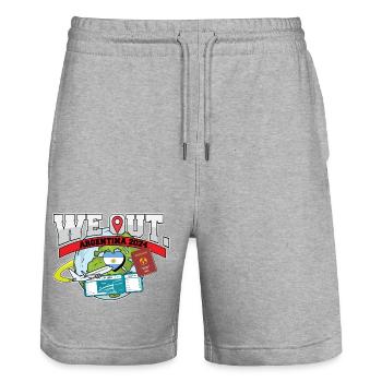 We Out Trip To Argentina Travel Matching Family - Stanley/Stella Trainer Unisex Organic Jogging Shorts - heather grey - Front - Nik (191cm) & Marisol (170cm)