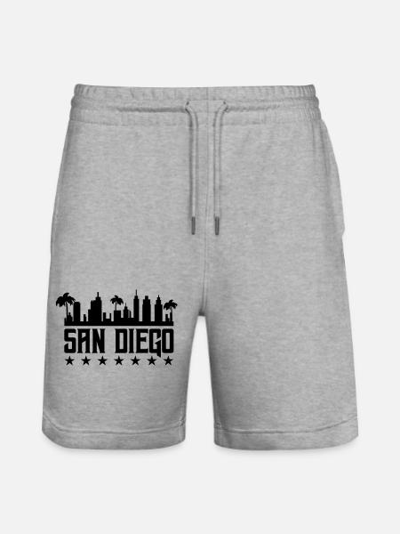 San Diego - Stanley/Stella Trainer Unisex Organic Jogging Shorts - heather grey