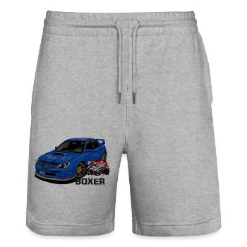 Car with motor - Stanley/Stella Unisex Bio Joggingshorts Trainer  - Grau meliert - Vorne - Nik (191cm) & Marisol (170cm)