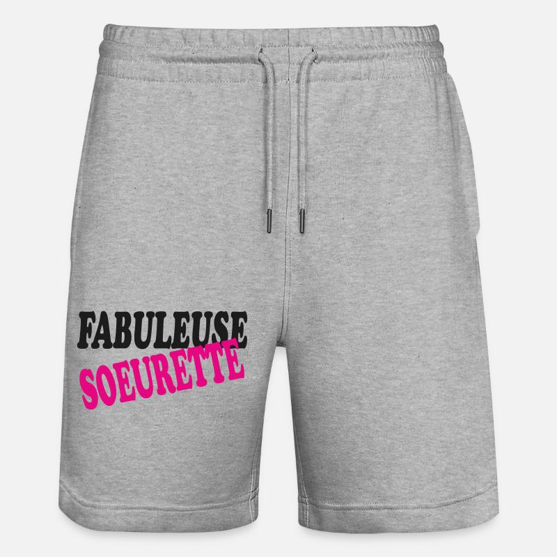 FABULEUSE SOEURETTE - Short de jogging bio TRAINER Stanley/Stella unisexe - gris chiné