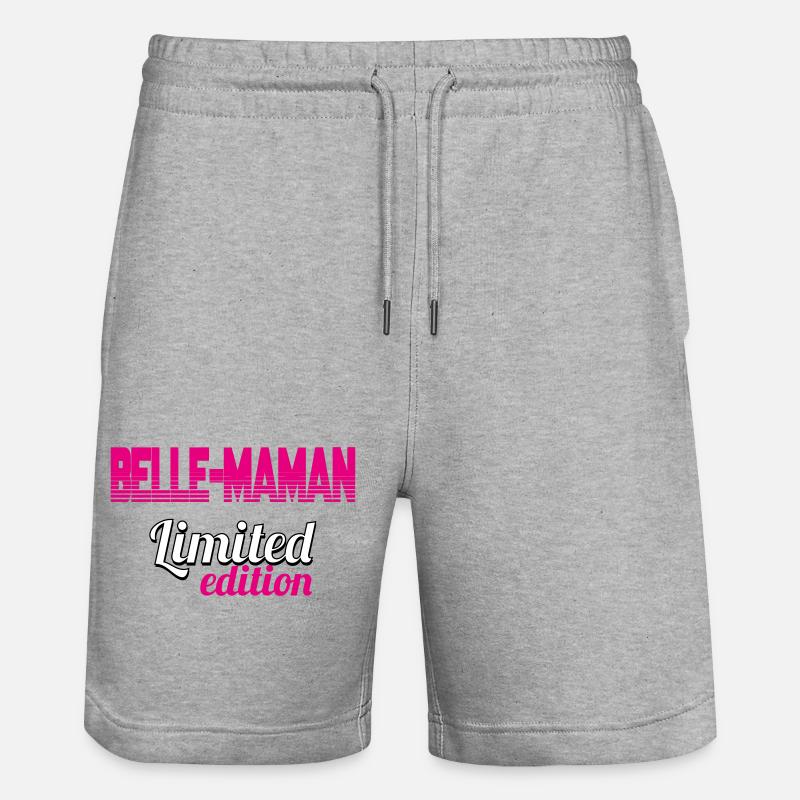 BELLE MAMAN LIMITED EDITION - Short de jogging bio TRAINER Stanley/Stella unisexe - gris chiné