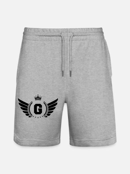 wappen g - Stanley/Stella Unisex Bio Joggingshorts Trainer  - Grau meliert