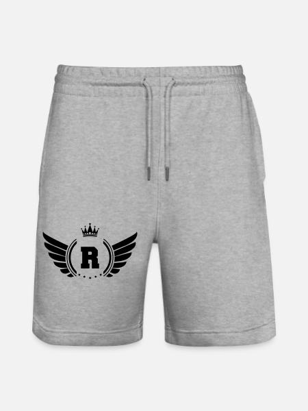 wappen R - Stanley/Stella Unisex Bio Joggingshorts Trainer  - Grau meliert