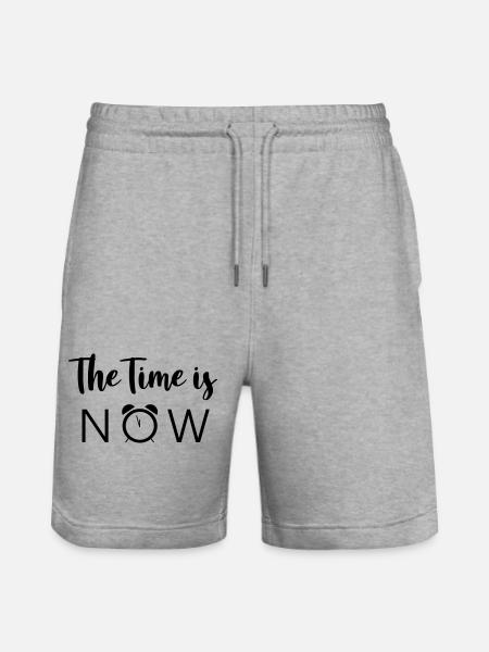 The Time is NOW - Stanley/Stella Trainer Unisex Organic Jogging Shorts - heather grey