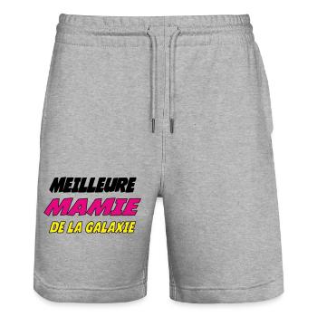 BEST GRANNY IN THE GALAXY - Stanley/Stella Trainer Unisex Organic Jogging Shorts - heather grey - Front - Nik (191cm) & Marisol (170cm)