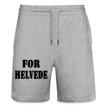verdammt - Stanley/Stella Unisex Bio Joggingshorts Trainer  - Grau meliert - Vorne - Nik (191cm) & Marisol (170cm)