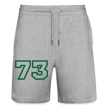 Numéro 73 sport - Short de jogging bio TRAINER Stanley/Stella unisexe - gris chiné - Devant - Nik (191cm) & Marisol (170cm)