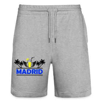 Madrid 2 - Short de jogging bio TRAINER Stanley/Stella unisexe - gris chiné - Devant - Nik (191cm) & Marisol (170cm)