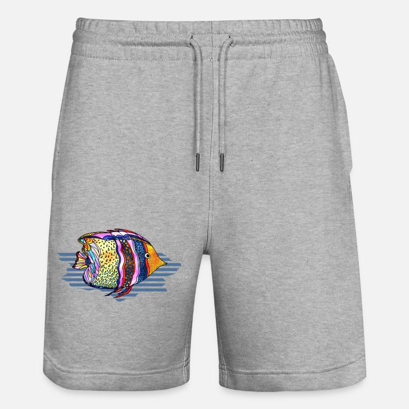 Poisson - Short de jogging bio TRAINER Stanley/Stella unisexe - gris chiné