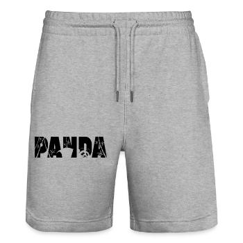 Panda-Tippfehler - Stanley/Stella Unisex Bio Joggingshorts Trainer  - Grau meliert - Vorne - Nik (191cm) & Marisol (170cm)