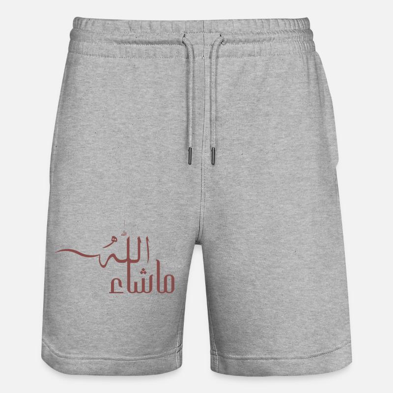 Mashallah en arabe - Short de jogging bio TRAINER Stanley/Stella unisexe - gris chiné
