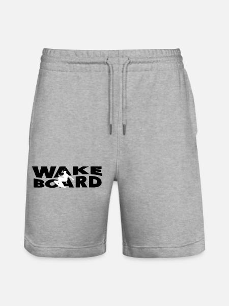 Wakeboard lettering - Stanley/Stella Trainer Unisex Organic Jogging Shorts - heather grey