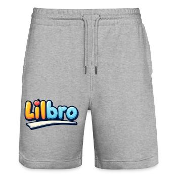 LILBRO - Stanley/Stella Trainer Unisex Organic Jogging Shorts - heather grey - Front - Nik (191cm) & Marisol (170cm)