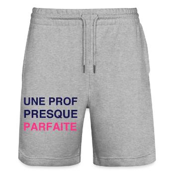 Schule / Lehrer / Lehrer / Lehrer / Lehrer - Stanley/Stella Unisex Bio Joggingshorts Trainer  - Grau meliert - Vorne - Nik (191cm) & Marisol (170cm)