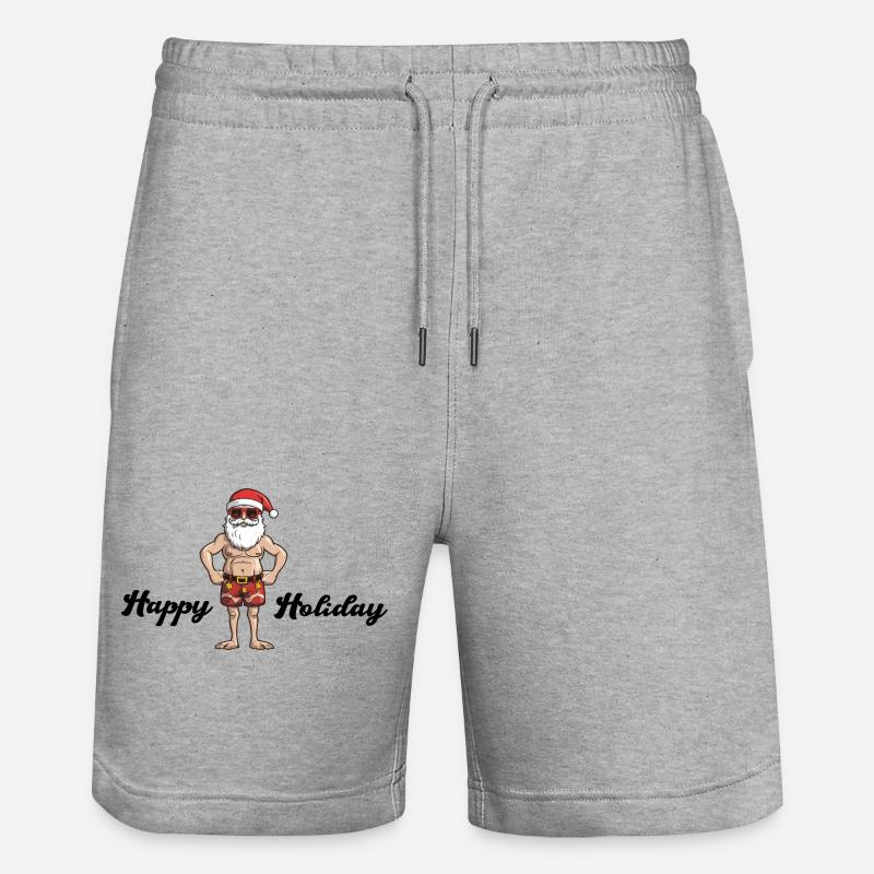 Plage Père Noël vacances - Short de jogging bio TRAINER Stanley/Stella unisexe - gris chiné