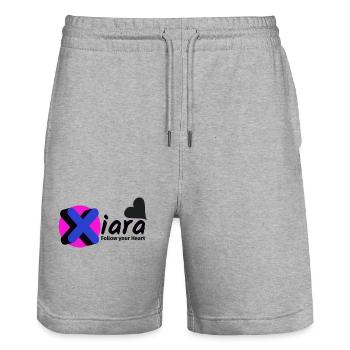 BT. -Xiara - Follow your Heart - Stanley/Stella Unisex Bio Joggingshorts Trainer  - Grau meliert - Vorne - Nik (191cm) & Marisol (170cm)