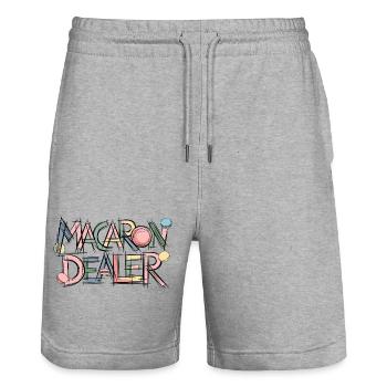 Humor für Feinschmecker - Stanley/Stella Unisex Bio Joggingshorts Trainer  - Grau meliert - Vorne - Nik (191cm) & Marisol (170cm)