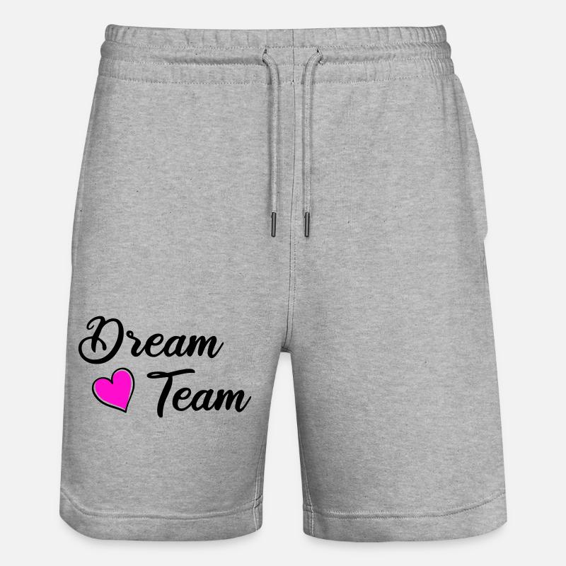 dream team - Stanley/Stella Unisex Bio Joggingshorts Trainer  - Grau meliert