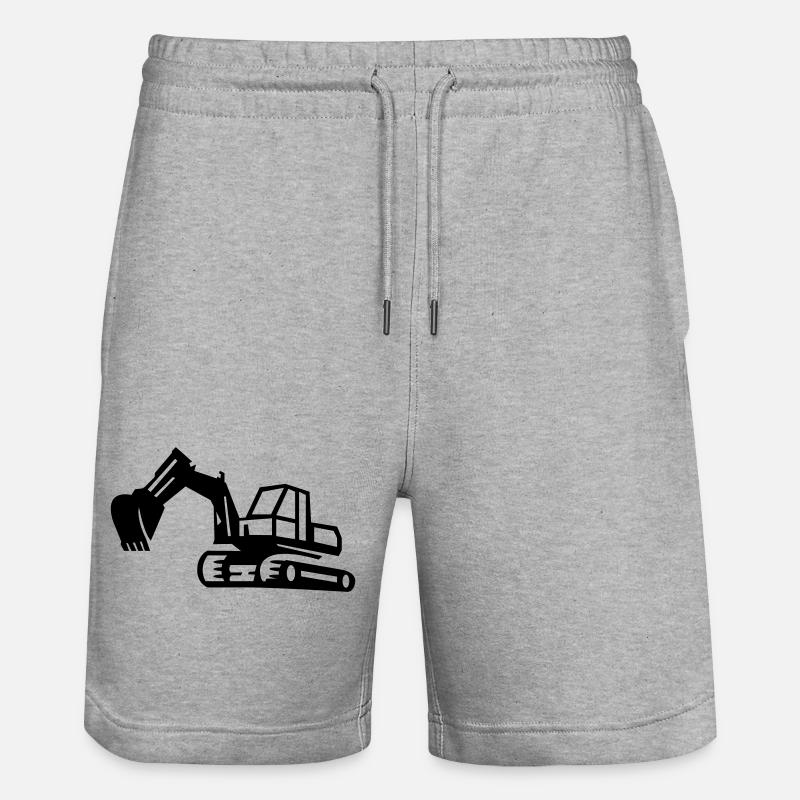 Excavatrice - Short de jogging bio TRAINER Stanley/Stella unisexe - gris chiné