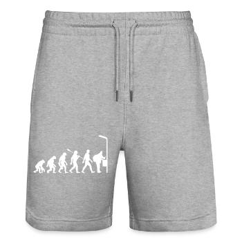 Evolution - Collecte des bouteilles - Pauvreté - Short de jogging bio TRAINER Stanley/Stella unisexe - gris chiné - Devant - Nik (191cm) & Marisol (170cm)
