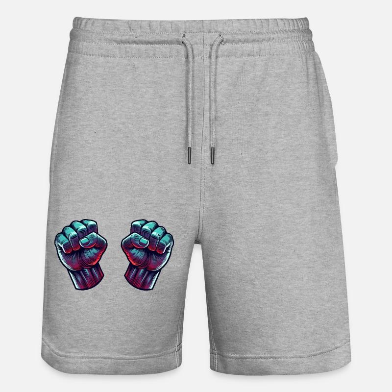 Faust Comic 2 - Stanley/Stella Trainer Unisex Organic Jogging Shorts - heather grey