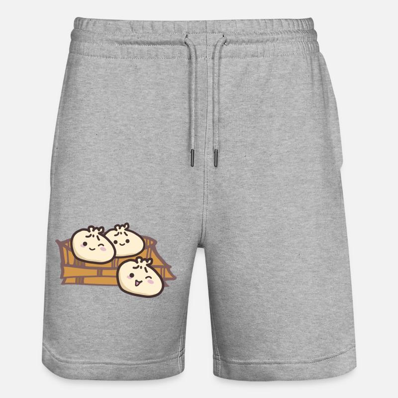 Dumplings asiatiques sucrés - Short de jogging bio TRAINER Stanley/Stella unisexe - gris chiné