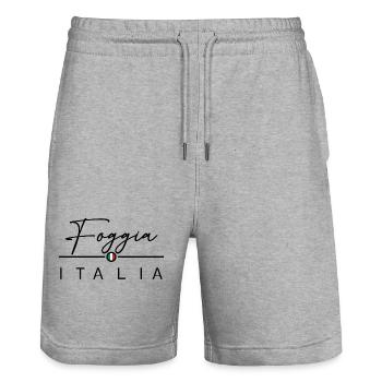 Italia - Foggia - Italien - Italy - Short de jogging bio TRAINER Stanley/Stella unisexe - gris chiné - Devant - Nik (191cm) & Marisol (170cm)
