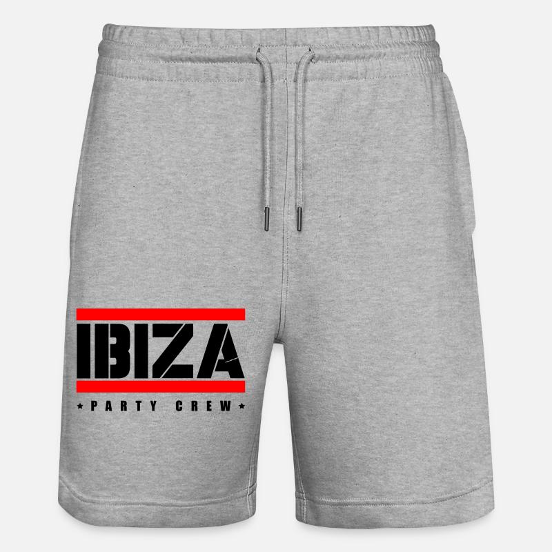 Équipe de fête à Ibiza - Short de jogging bio TRAINER Stanley/Stella unisexe - gris chiné