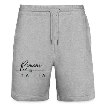 Italia - Rimini - Italien - Italy - Short de jogging bio TRAINER Stanley/Stella unisexe - gris chiné - Devant - Nik (191cm) & Marisol (170cm)