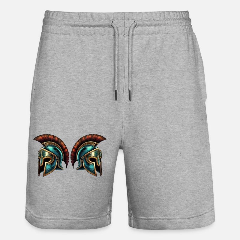 sparta helm 2 - Stanley/Stella Unisex Bio Joggingshorts Trainer - Grau meliert