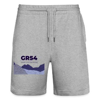 GR54 - Grand Tour des Écrins - Stanley/Stella Trainer Unisex Organic Jogging Shorts - heather grey - Front - Nik (191cm) & Marisol (170cm)