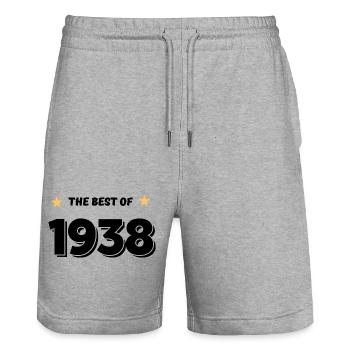 Das Beste von 1938 - Stanley/Stella Unisex Bio Joggingshorts Trainer  - Grau meliert - Vorne - Nik (191cm) & Marisol (170cm)