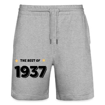 Das Beste von 1937 - Stanley/Stella Unisex Bio Joggingshorts Trainer  - Grau meliert - Vorne - Nik (191cm) & Marisol (170cm)