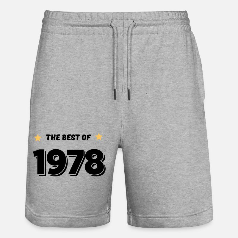Das Beste von 1978 - Stanley/Stella Unisex Bio Joggingshorts Trainer  - Grau meliert