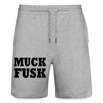 Muck fusk - Stanley/Stella Unisex Bio Joggingshorts Trainer  - Grau meliert - Vorne - Nik (191cm) & Marisol (170cm)