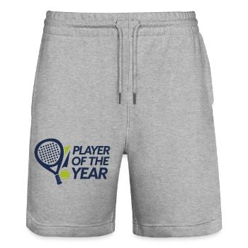 Player of the year 1 - Stanley/Stella Unisex Bio Joggingshorts Trainer  - Grau meliert - Vorne - Nik (191cm) & Marisol (170cm)