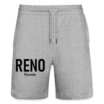 Reno - Nevada - États-Unis - États-Unis d’Amérique - Short de jogging bio TRAINER Stanley/Stella unisexe - gris chiné - Devant - Nik (191cm) & Marisol (170cm)