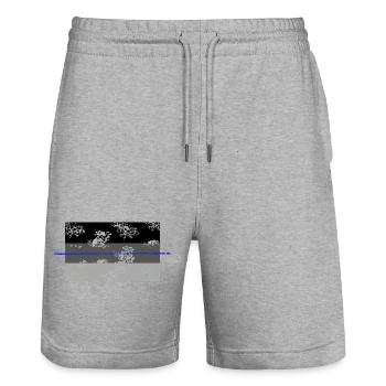 Shadow used blueline - Stanley/Stella Unisex Bio Joggingshorts Trainer  - Grau meliert - Vorne - Nik (191cm) & Marisol (170cm)