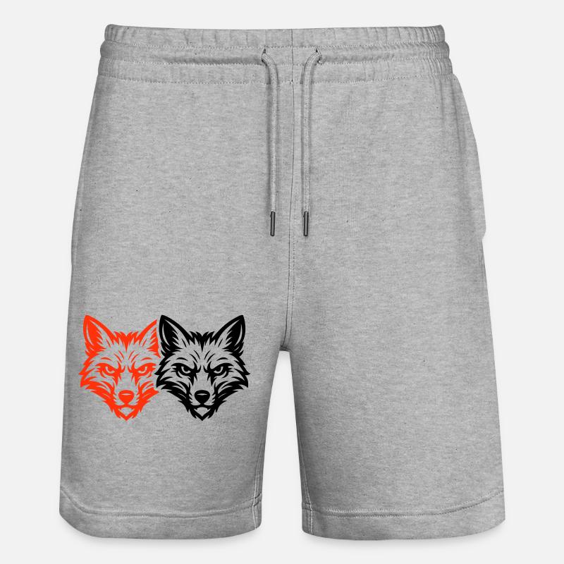 Fuchs Kopf Team - Stanley/Stella Unisex Bio Joggingshorts Trainer  - Grau meliert